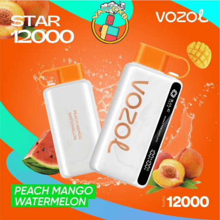 Vozol Star 12000 Puffs disposable vape with 12,000 puffs, various flavors, and sleek design – Best disposable vape in Dubai.