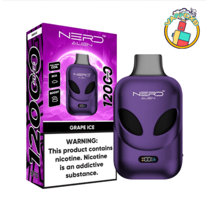 NERD Alien 12000 Puffs Disposable Vape with LCD and 15 flavours – Best in Dubai