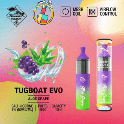 Tugboat Evo 4500 Puffs Disposable Vape – Best Disposable Vape in Dubai with 19 flavours
