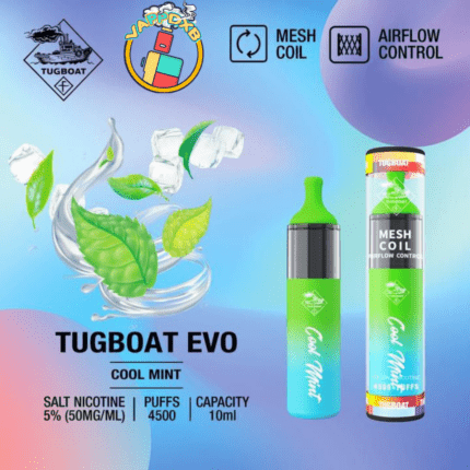 Tugboat Evo 4500 Puffs Disposable Vape – Best Disposable Vape in Dubai with 19 flavours