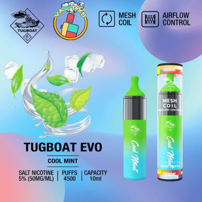 Tugboat Evo 4500 Puffs Disposable Vape – Best Disposable Vape in Dubai with 19 flavours
