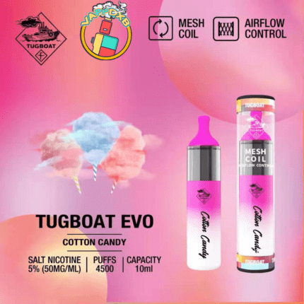 Tugboat Evo 4500 Puffs Disposable Vape – Best Disposable Vape in Dubai with 19 flavours