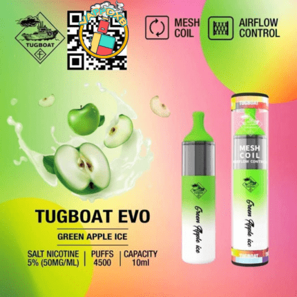 Tugboat Evo 4500 Puffs Disposable Vape – Best Disposable Vape in Dubai with 19 flavours