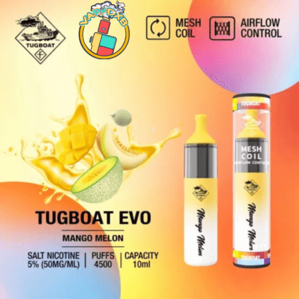 Tugboat Evo 4500 Puffs Disposable Vape – Best Disposable Vape in Dubai with 19 flavours