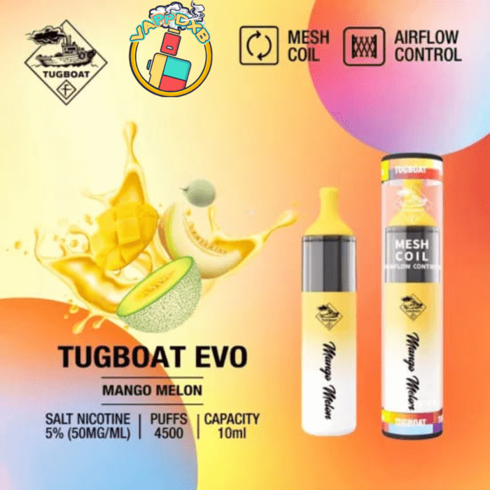 Tugboat Evo 4500 Puffs Disposable Vape – Best Disposable Vape in Dubai with 19 flavours