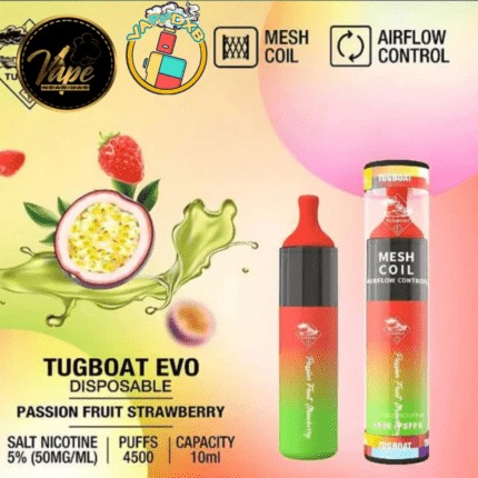 Tugboat Evo 4500 Puffs Disposable Vape – Best Disposable Vape in Dubai with 19 flavours