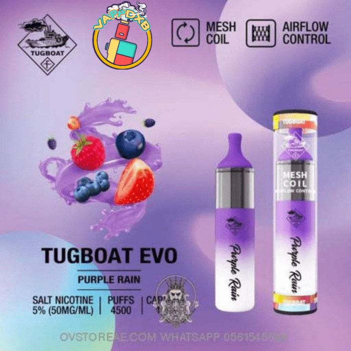 Tugboat Evo 4500 Puffs Disposable Vape – Best Disposable Vape in Dubai with 19 flavours