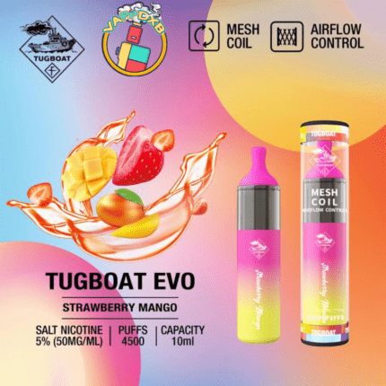 Tugboat Evo 4500 Puffs Disposable Vape – Best Disposable Vape in Dubai with 19 flavours