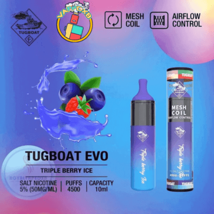 Tugboat Evo 4500 Puffs Disposable Vape – Best Disposable Vape in Dubai with 19 flavours