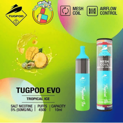 Tugboat Evo 4500 Puffs Disposable Vape – Best Disposable Vape in Dubai with 19 flavours