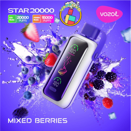 Vozol Star 20000 Puffs – Best Disposable Vape in Dubai with 20 Flavors & Rechargeable Battery