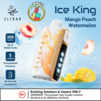 Elf Bar Ice King 30000 Puffs disposable vape in Dubai—5% nicotine, 20 ml, 14 flavours