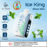 Elf Bar Ice King 30000 Puffs disposable vape in Dubai—5% nicotine, 20 ml, 14 flavours