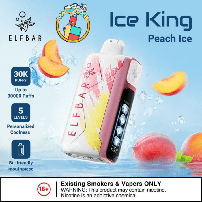 Elf Bar Ice King 30000 Puffs disposable vape in Dubai—5% nicotine, 20 ml, 14 flavours