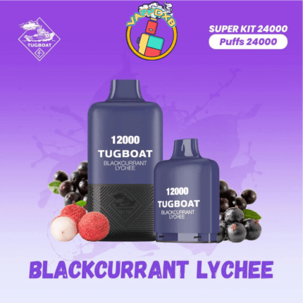 Tugboat 24000 Puffs vape device with sleek design, showcasing dual 12000-puff containers, premium flavours, and high-quality materials for a smooth and satisfying vaping experience.