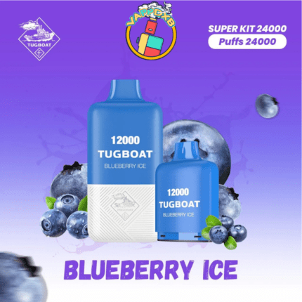 Tugboat 24000 Puffs vape device with sleek design, showcasing dual 12000-puff containers, premium flavours, and high-quality materials for a smooth and satisfying vaping experience.