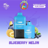 Tugboat 24000 Puffs vape device with sleek design, showcasing dual 12000-puff containers, premium flavours, and high-quality materials for a smooth and satisfying vaping experience.