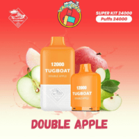 Tugboat 24000 Puffs vape device with sleek design, showcasing dual 12000-puff containers, premium flavours, and high-quality materials for a smooth and satisfying vaping experience.
