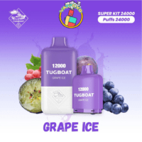Tugboat 24000 Puffs vape device with sleek design, showcasing dual 12000-puff containers, premium flavours, and high-quality materials for a smooth and satisfying vaping experience.