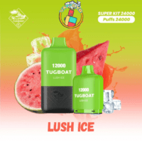 Tugboat 24000 Puffs vape device with sleek design, showcasing dual 12000-puff containers, premium flavours, and high-quality materials for a smooth and satisfying vaping experience.