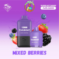 Tugboat 24000 Puffs vape device with sleek design, showcasing dual 12000-puff containers, premium flavours, and high-quality materials for a smooth and satisfying vaping experience.