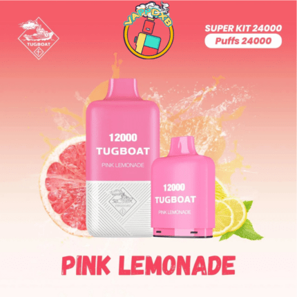 Tugboat 24000 Puffs vape device with sleek design, showcasing dual 12000-puff containers, premium flavours, and high-quality materials for a smooth and satisfying vaping experience.