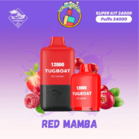 Tugboat 24000 Puffs vape device with sleek design, showcasing dual 12000-puff containers, premium flavours, and high-quality materials for a smooth and satisfying vaping experience.