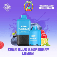 Tugboat 24000 Puffs vape device with sleek design, showcasing dual 12000-puff containers, premium flavours, and high-quality materials for a smooth and satisfying vaping experience.