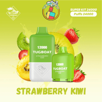 Tugboat 24000 Puffs vape device with sleek design, showcasing dual 12000-puff containers, premium flavours, and high-quality materials for a smooth and satisfying vaping experience.