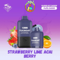 Tugboat 24000 Puffs vape device with sleek design, showcasing dual 12000-puff containers, premium flavours, and high-quality materials for a smooth and satisfying vaping experience.