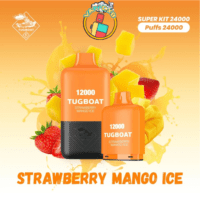 Tugboat 24000 Puffs vape device with sleek design, showcasing dual 12000-puff containers, premium flavours, and high-quality materials for a smooth and satisfying vaping experience.