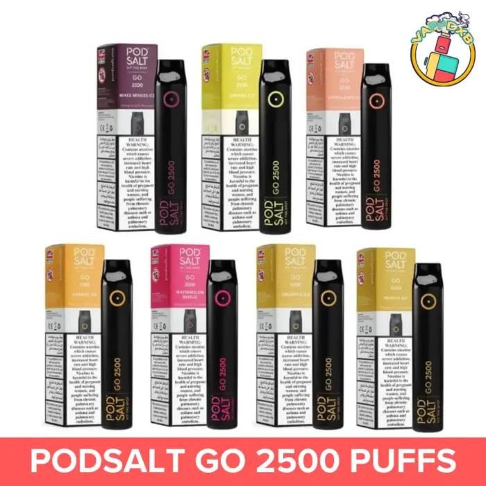 Podsalt Go 2500 Puffs Disposable Vape—Best flavours, long-lasting, top vape in Dubai