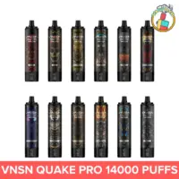 VNSN Quake Pro 14000 Puffs disposable vape with LED screen and airflow control in Dubai