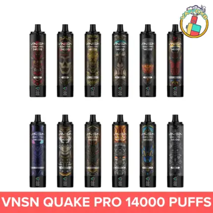 VNSN Quake Pro 14000 Puffs disposable vape with LED screen and airflow control in Dubai