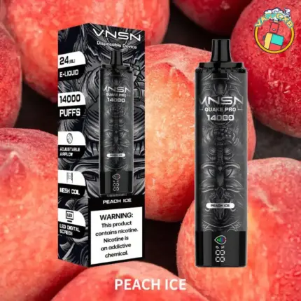 VNSN Quake Pro 14000 Puffs disposable vape with LED screen and airflow control in Dubai