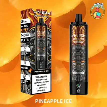 VNSN Quake Pro 14000 Puffs disposable vape with LED screen and airflow control in Dubai