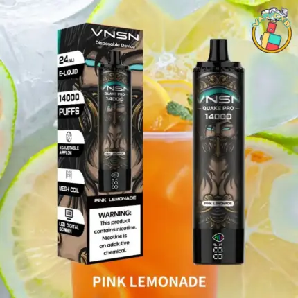 VNSN Quake Pro 14000 Puffs disposable vape with LED screen and airflow control in Dubai